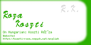 roza koszti business card